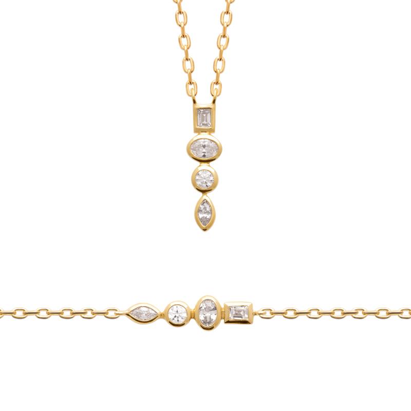 Coque de Nacre Collier plaqué or 973870