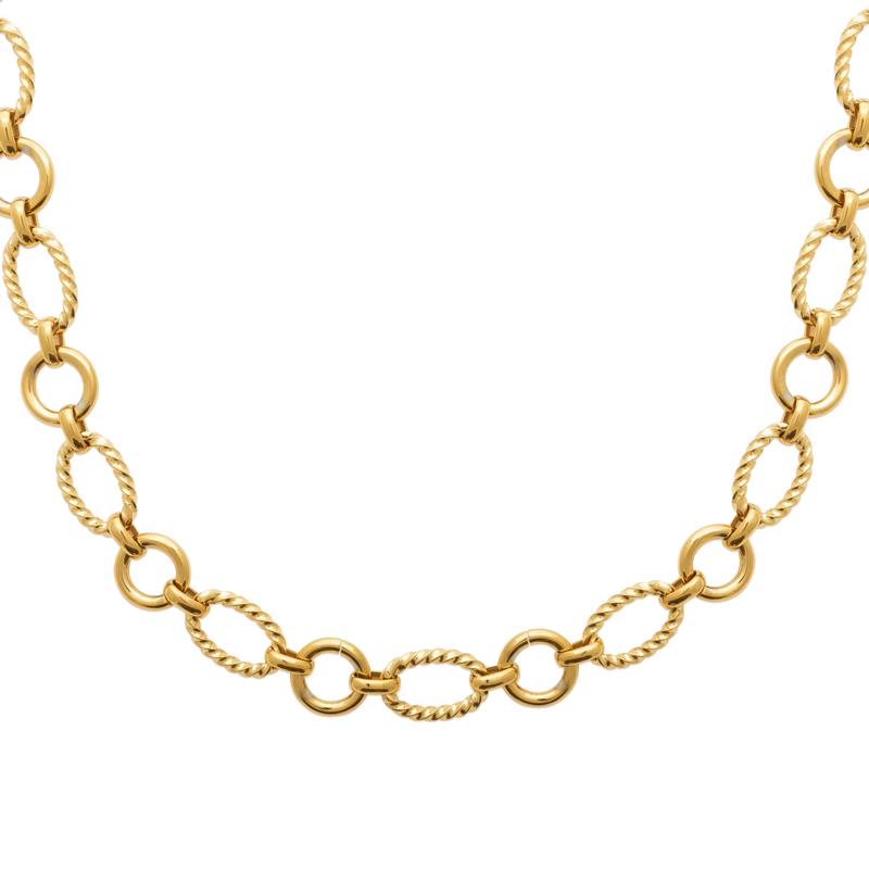 Coque de Nacre Collier acier doré 312346