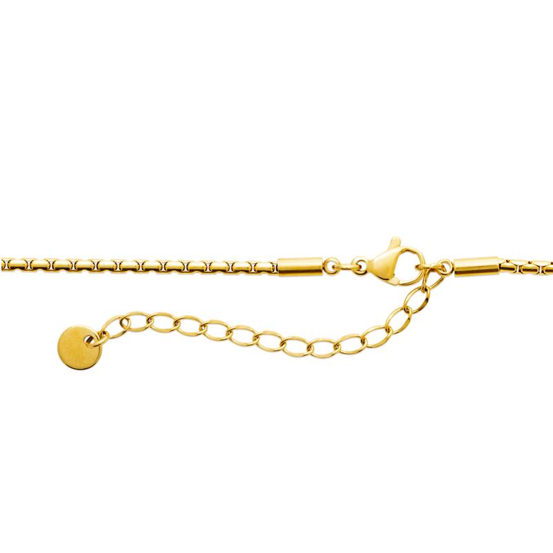 Coque de Nacre Collier acier doré 312296