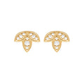 Coque de Nacre Puces d'oreilles plaqué or 23059910