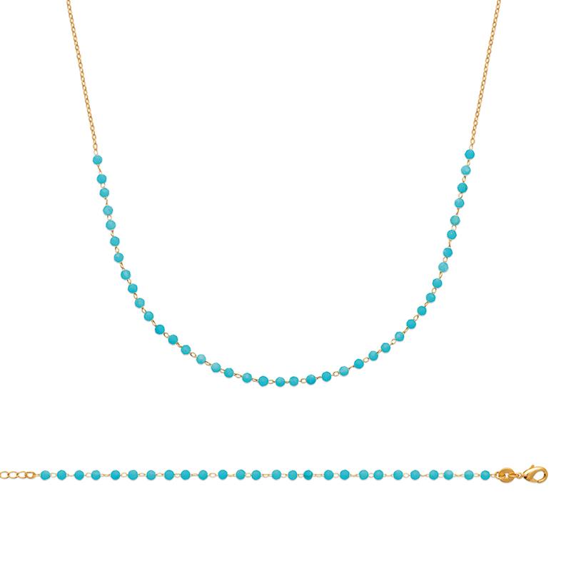 Coque de Nacre Collier plaqué or 973465