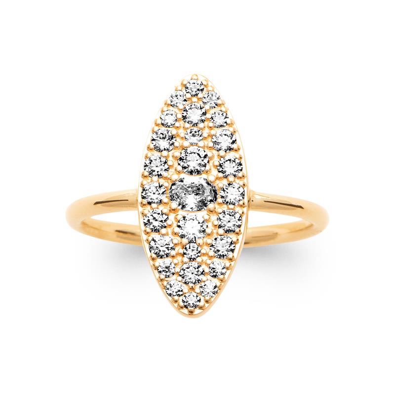 Coque de Nacre Bague plaqué or 20017910