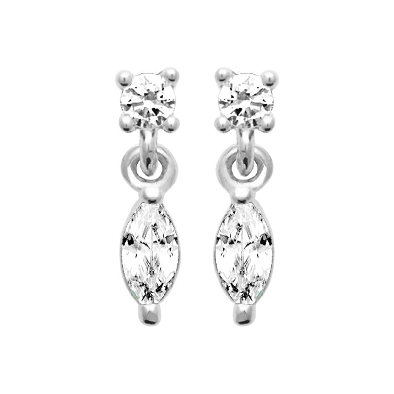 Coque de Nacre Puces d'oreilles argent 13082710