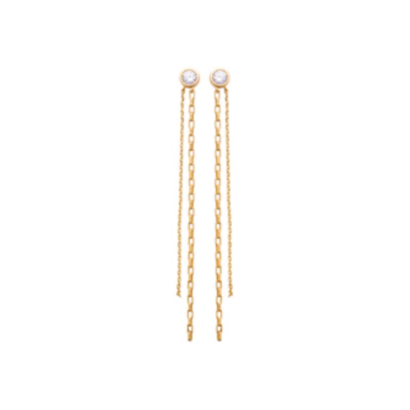 Coque de Nacre Boucles d'oreilles pendantes plaqué or 23002310