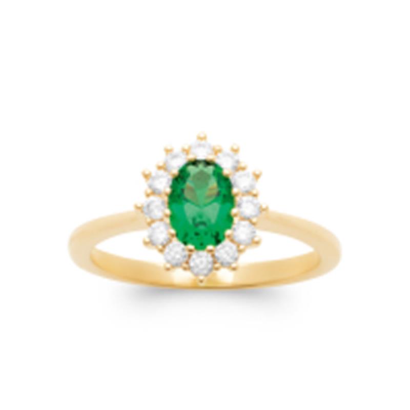 Coque de Nacre Bague solitaire plaqué or 2930350
