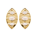 Coque de Nacre Puces d'oreilles plaqué or 23027010
