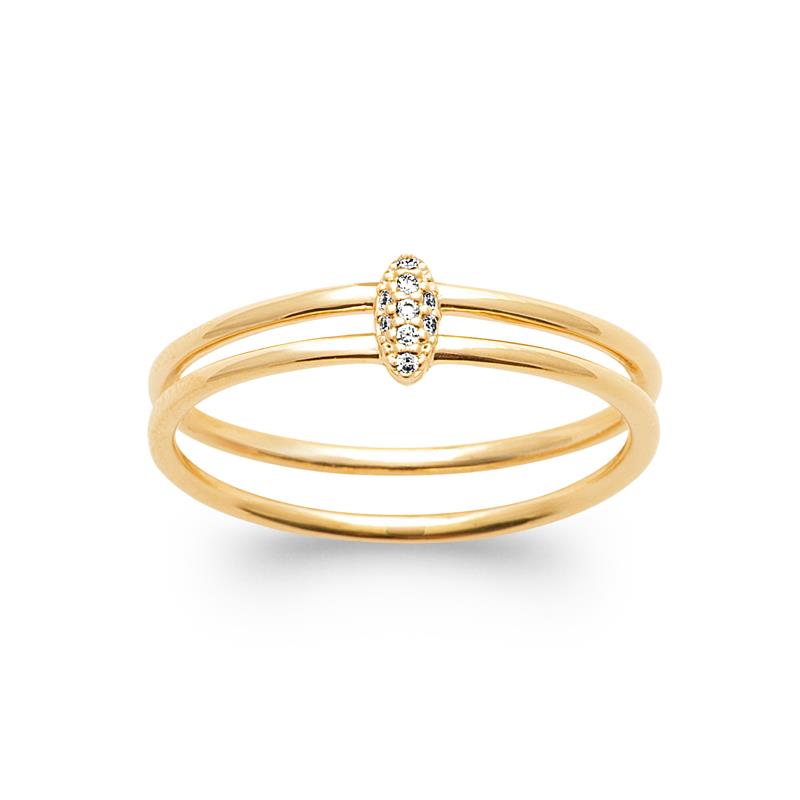 Coque de Nacre Bague plaqué or 20001910