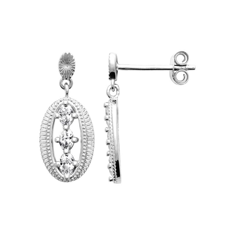 Coque de Nacre Boucles d'oreilles pendantes argent 13089210