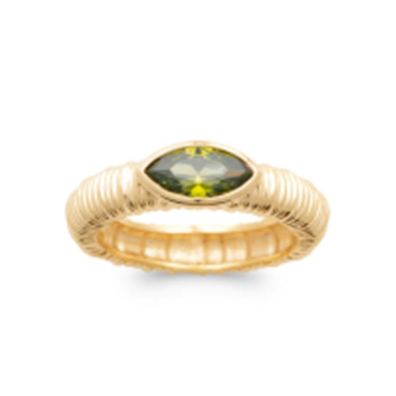 Coque de Nacre Bague solitaire plaqué or 2967750