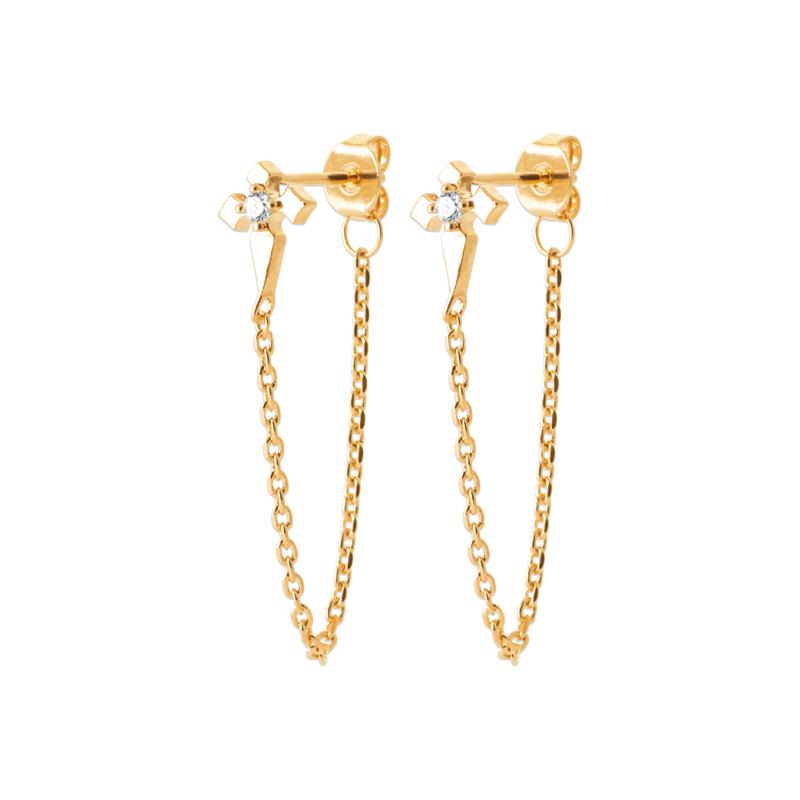 Coque de Nacre Boucles d'oreilles pendantes plaqué or 23077510
