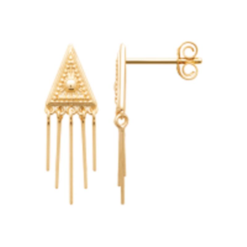 Coque de Nacre Boucles d'oreilles pendantes plaqué or 23038700