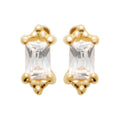 Coque de Nacre Puces d'oreilles plaqué or 23023610