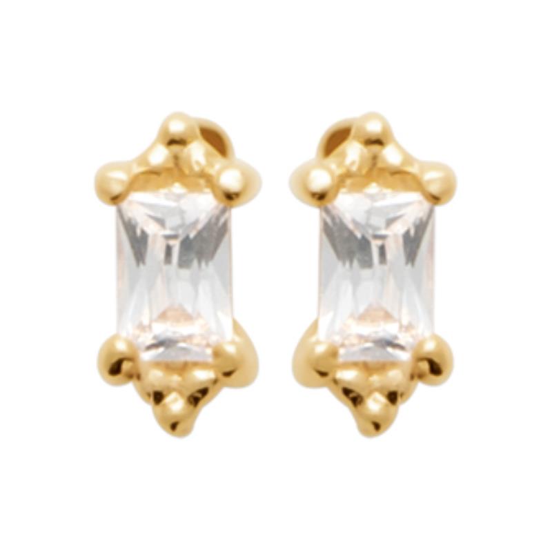 Coque de Nacre Puces d'oreilles plaqué or 23023610