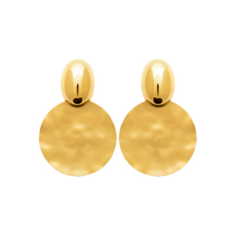 Coque de Nacre Boucles d'oreilles pendantes acier doré 3122209