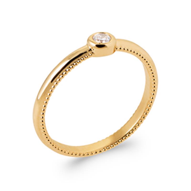 Coque de Nacre Bague solitaire plaqué or 2918210