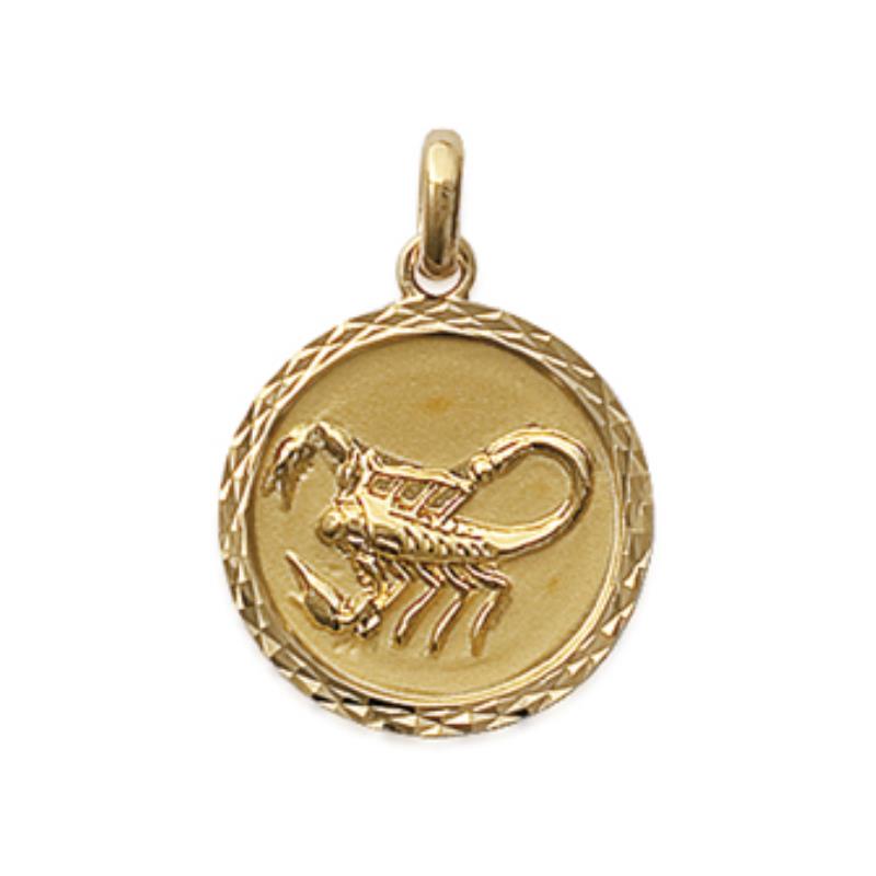 Coque de Nacre Pendentif zodiaque plaqué or 24821110