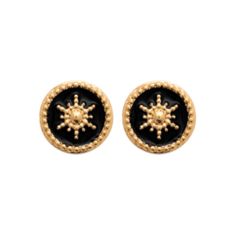 Coque de Nacre Puces d'oreilles plaqué or 2563907