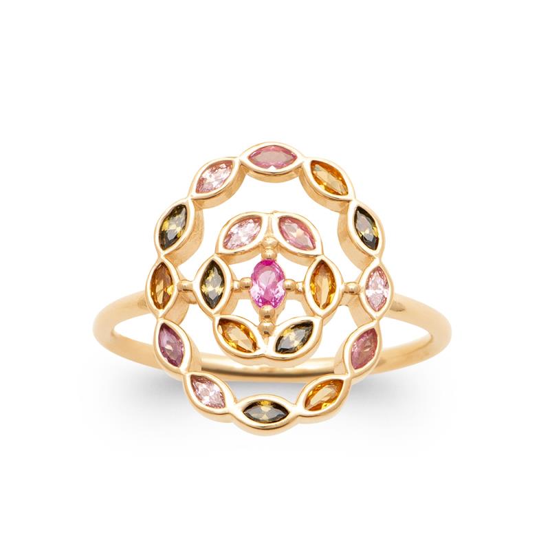 Coque de Nacre Bague plaqué or 20016305