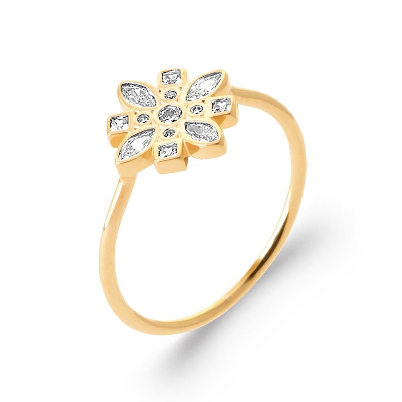 Coque de Nacre Bague plaqué or 20009110