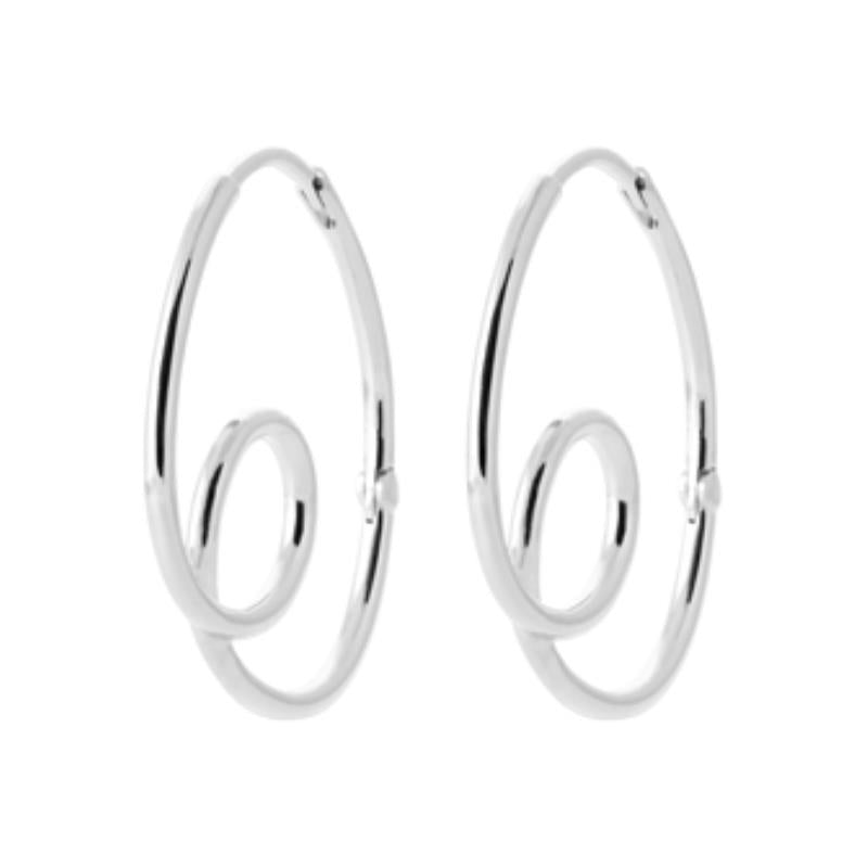 Coque de Nacre Créoles argent 7664700