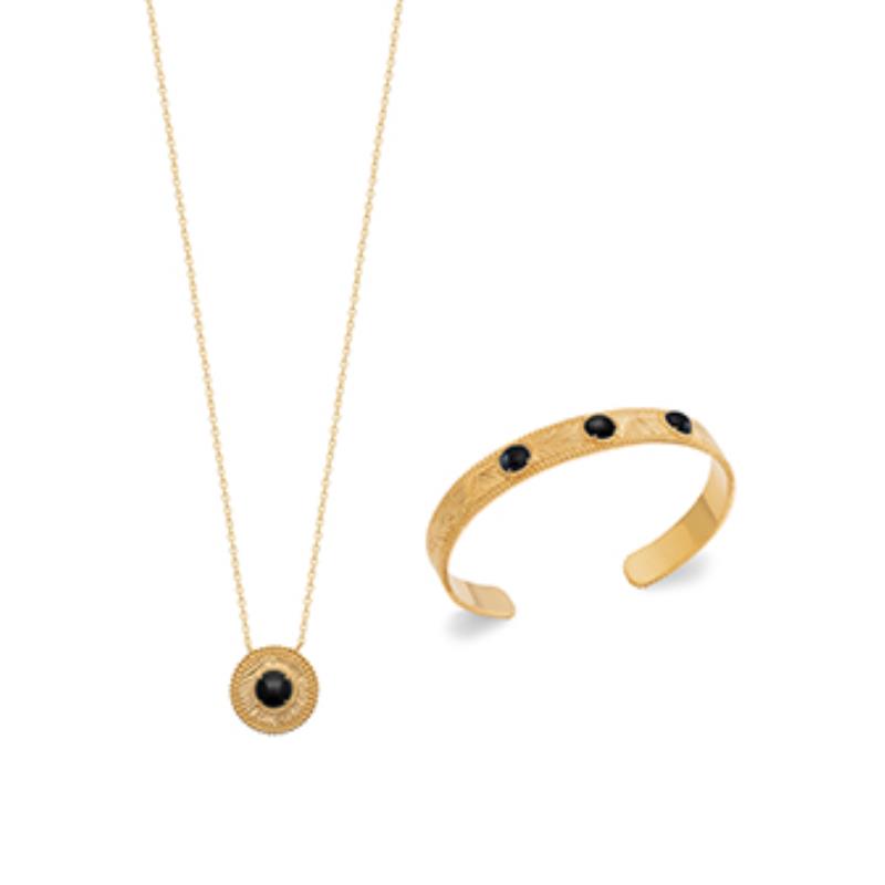 Coque de Nacre Collier plaqué or 973386