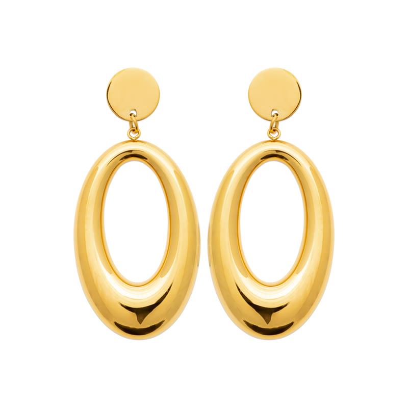 Coque de Nacre Boucles d'oreilles pendantes acier doré 3132009