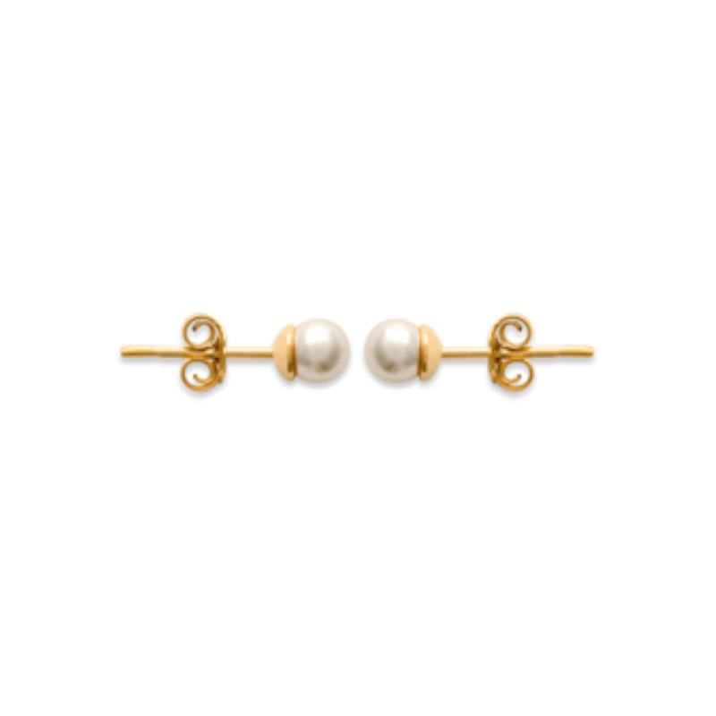 Coque de Nacre Boucles d'oreilles plaqué or 252604