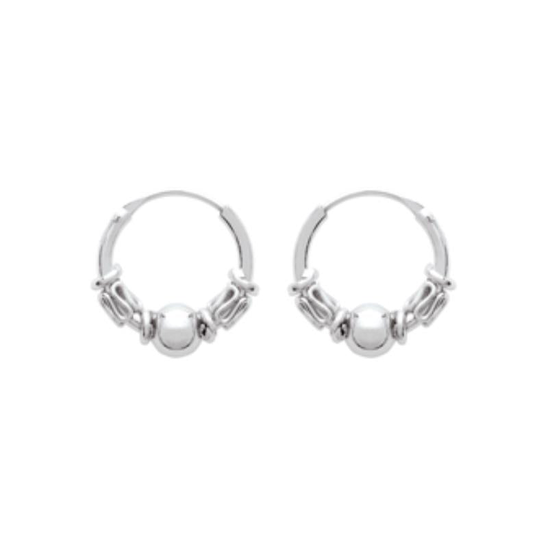 Coque de Nacre Créoles argent 1600312