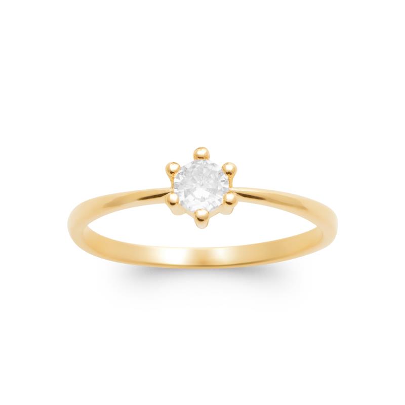 Coque de Nacre Bague solitaire plaqué or 2994610