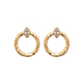Coque de Nacre Puces d'oreilles plaqué or 23025610