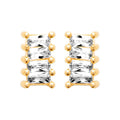 Coque de Nacre Puces d'oreilles plaqué or 23086610