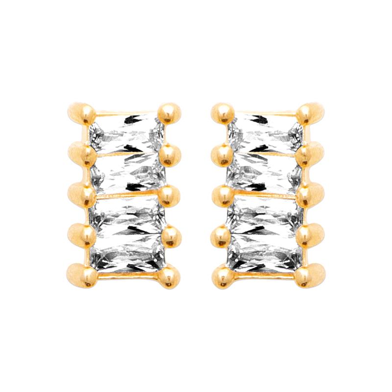 Coque de Nacre Puces d'oreilles plaqué or 23086610