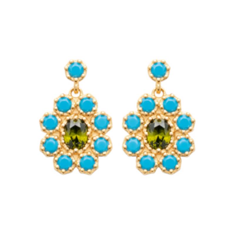 Coque de Nacre Boucles d'oreilles pendantes plaqué or 23072630