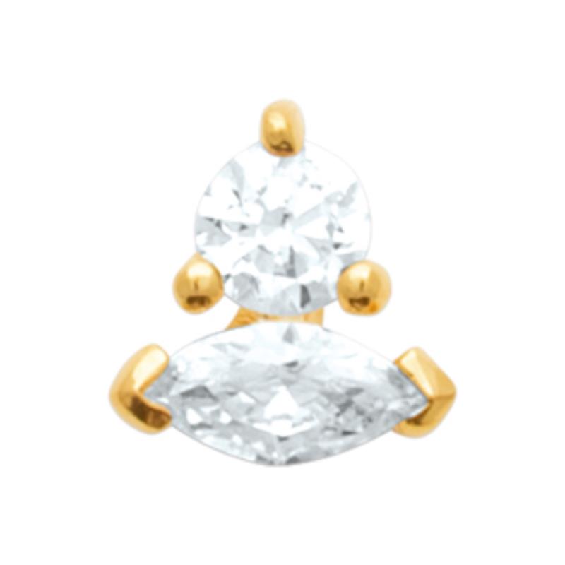 Coque de Nacre Piercing plaqué or 23071010