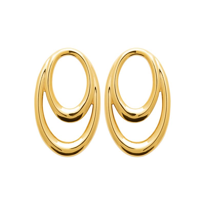 Coque de Nacre Boucles d'oreilles acier doré 3120809