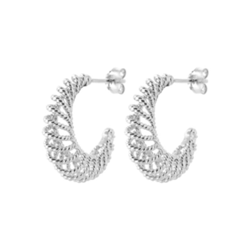 Coque de Nacre Créoles argent 7673400