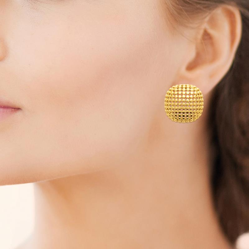 Coque de Nacre Boucles d'oreilles acier doré 3130209