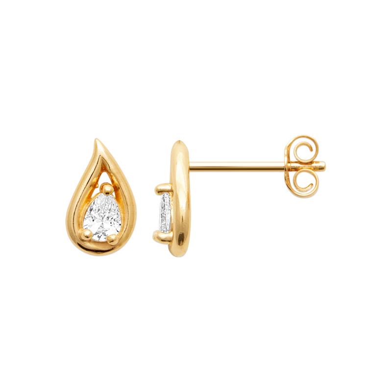 Coque de Nacre Puces d'oreilles plaqué or 23083710
