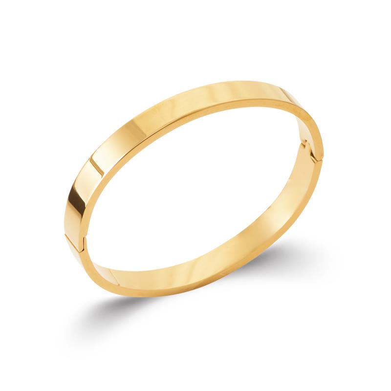 Coque de Nacre Bracelet jonc acier doré 312418