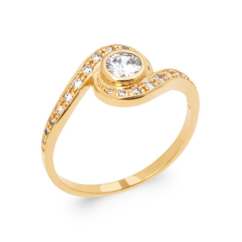 Coque de Nacre Bague solitaire plaqué or 2907010