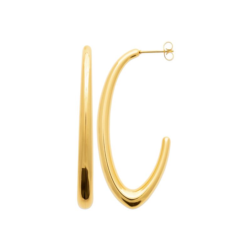 Coque de Nacre Boucles d'oreilles pendantes acier doré 3123509