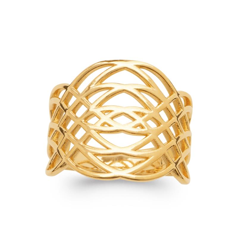 Coque de Nacre Bague plaqué or 20010800