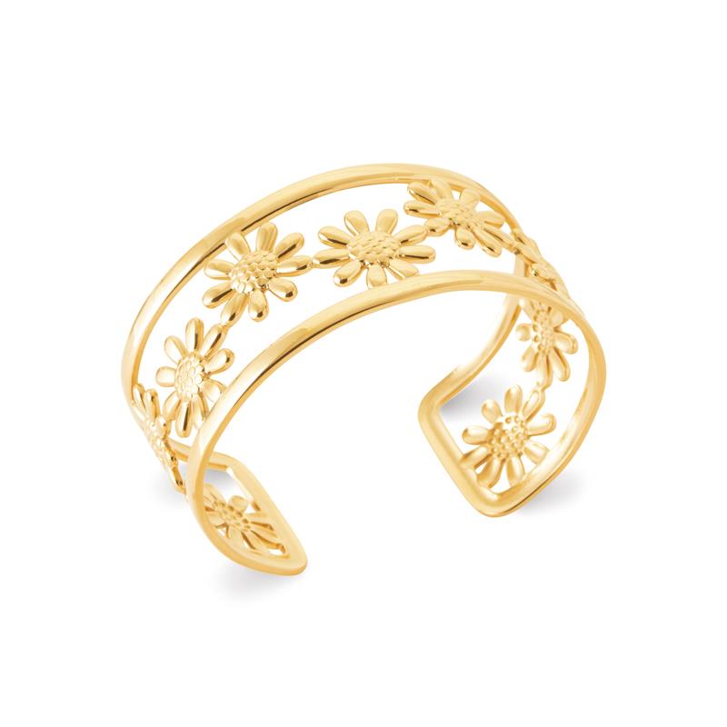 Coque de Nacre Bracelet jonc acier doré 312295
