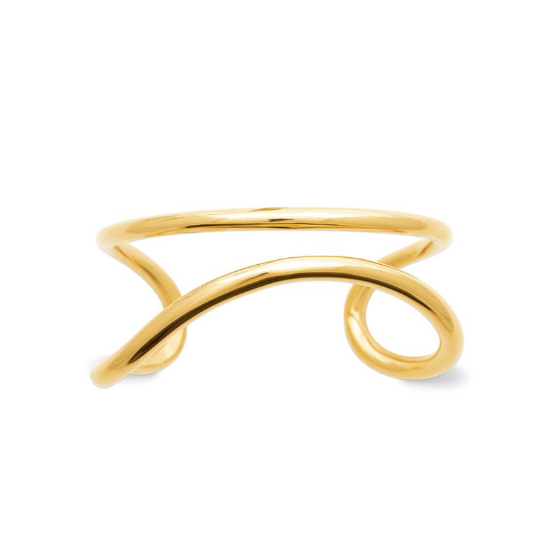 Coque de Nacre Bracelet jonc acier doré 312301