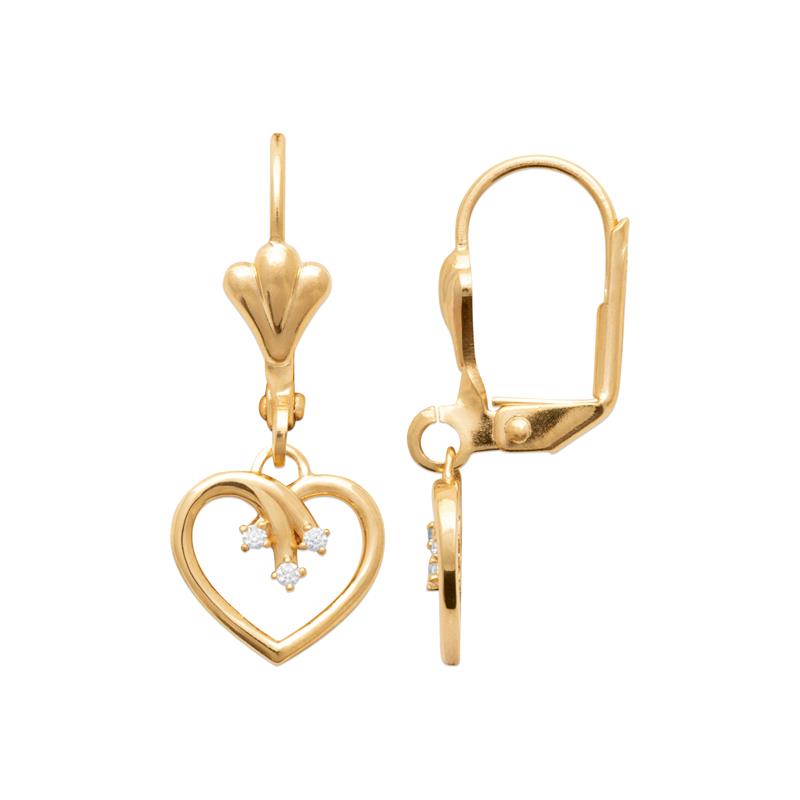 Coque de Nacre Boucles d'oreilles pendantes plaqué or 23062910