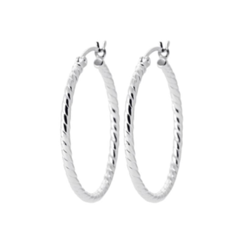 Coque de Nacre Créoles argent 7611330