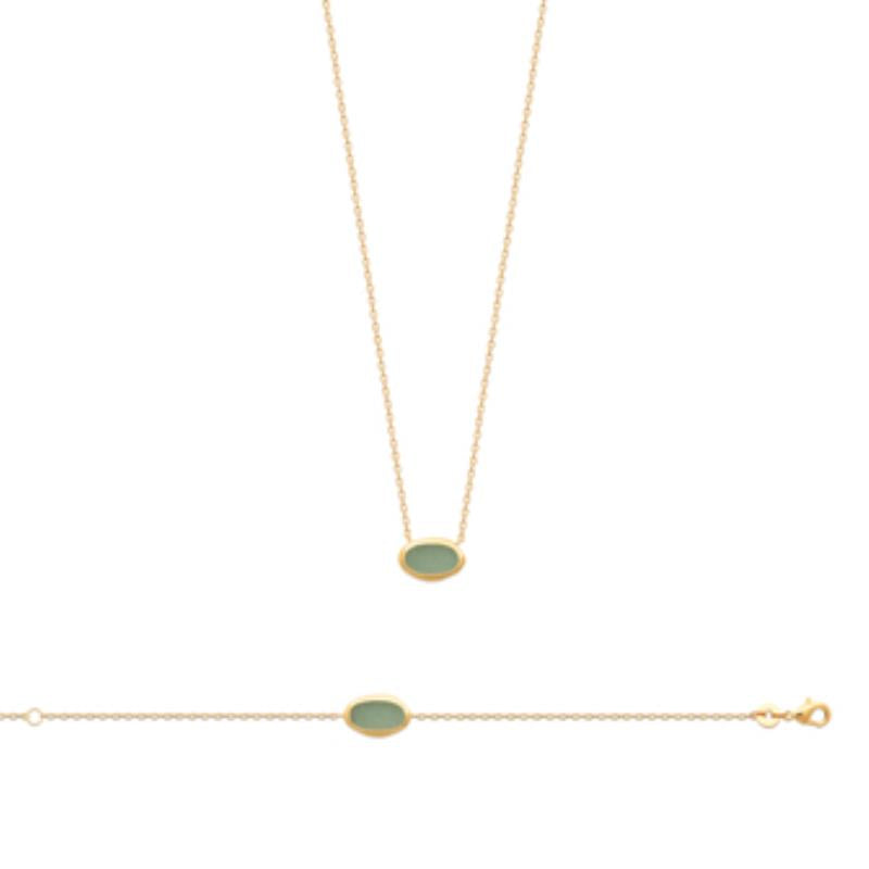 Coque de Nacre Collier plaqué or 973608