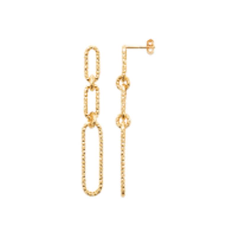 Coque de Nacre Boucles d'oreilles pendantes plaqué or 23048700