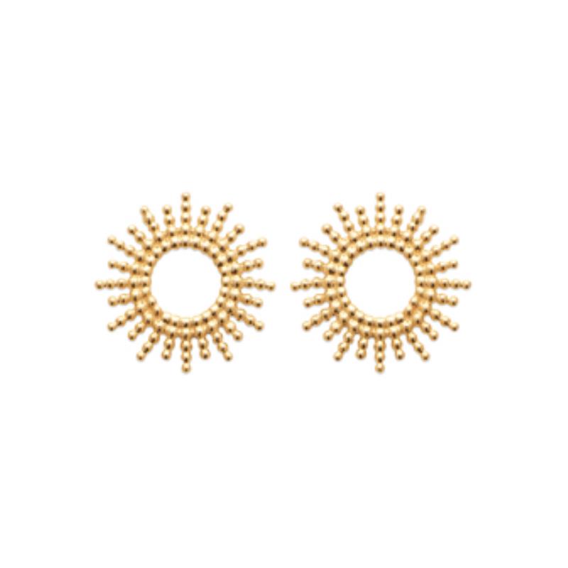 Coque de Nacre Puces d'oreilles plaqué or 2564800