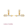 Coque de Nacre Boucles d'oreilles plaqué or 2526611